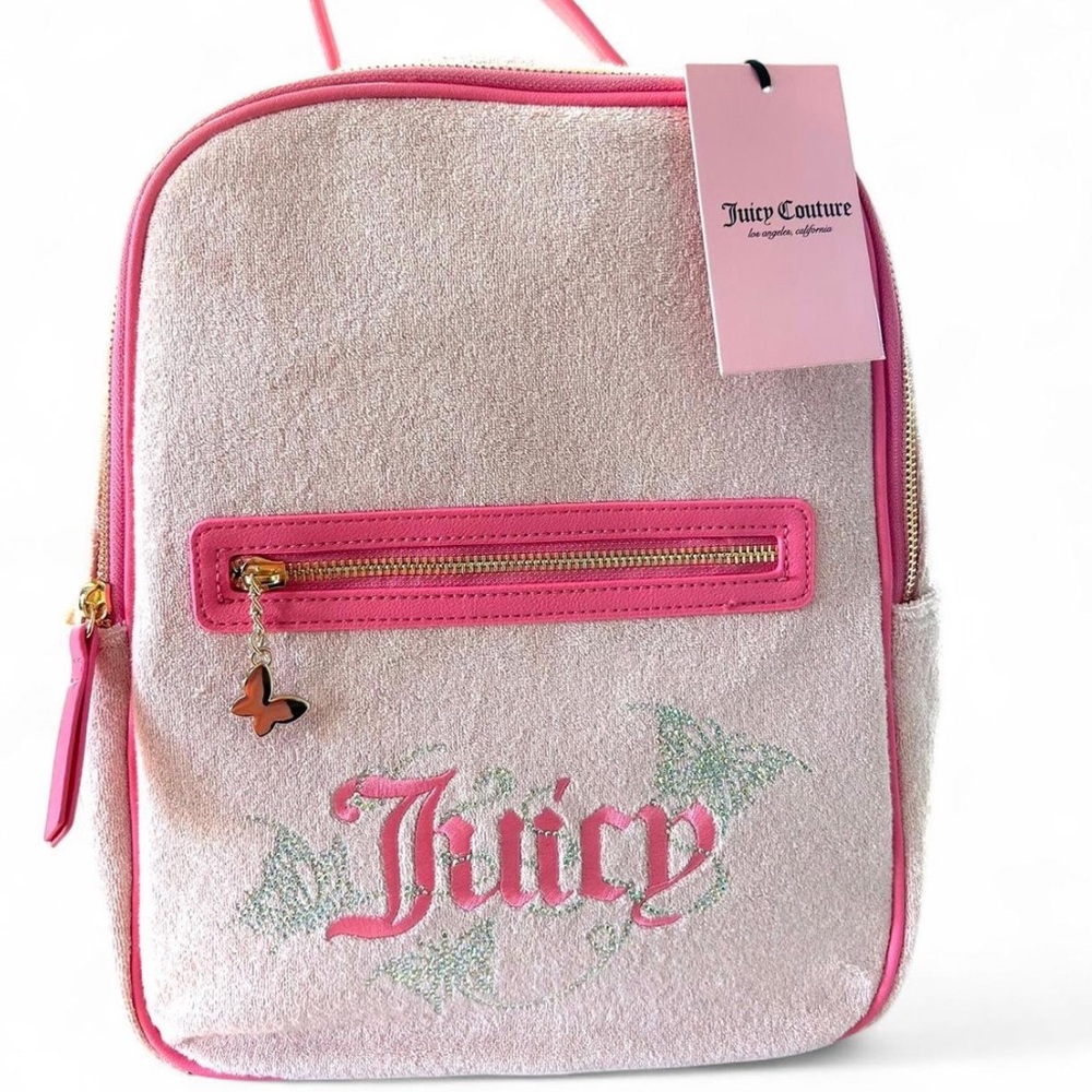 Juicy Couture Pink Terry Cloth Backpack